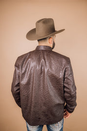 *PRE-ORDER* Men's Full Ostrich Genuine Leather Jacket