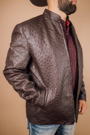 *PRE-ORDER* Men's Full Ostrich Genuine Leather Jacket