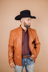 *PRE-ORDER* Men's Full Ostrich Genuine Leather Jacket