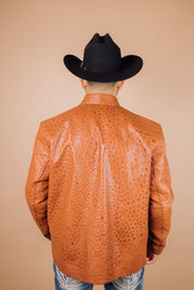 *PRE-ORDER* Men's Full Ostrich Genuine Leather Jacket