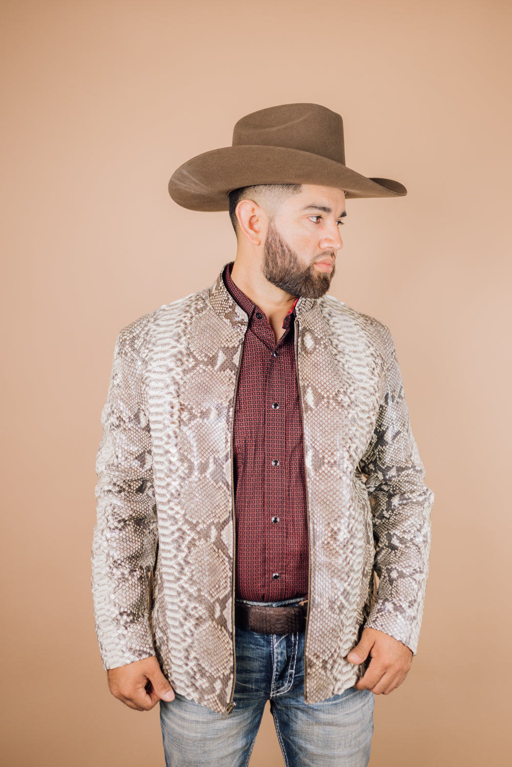*PRE-ORDER* Men's Full Python Genuine Leather Jacket
