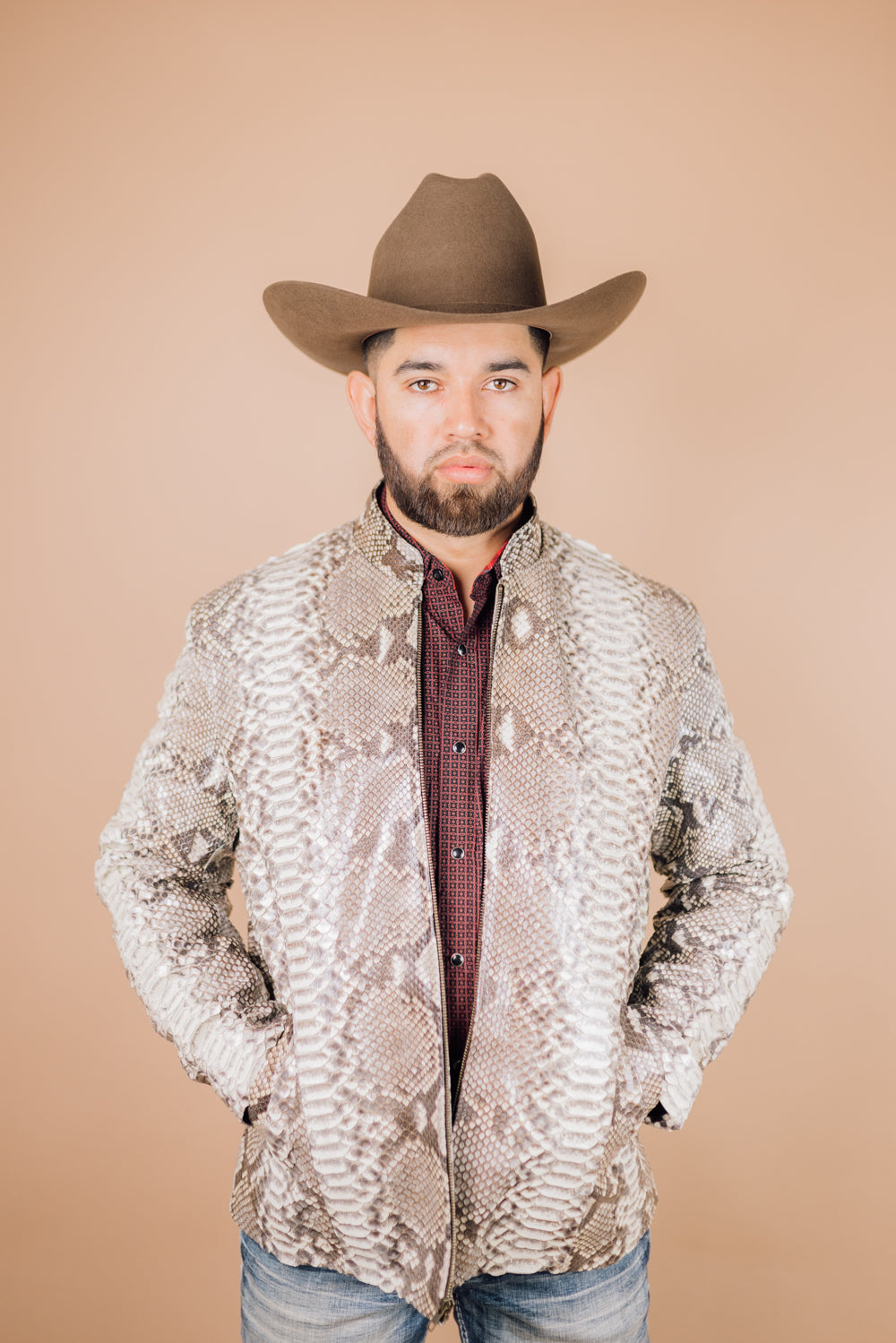 *PRE-ORDER* Men's Full Python Genuine Leather Jacket