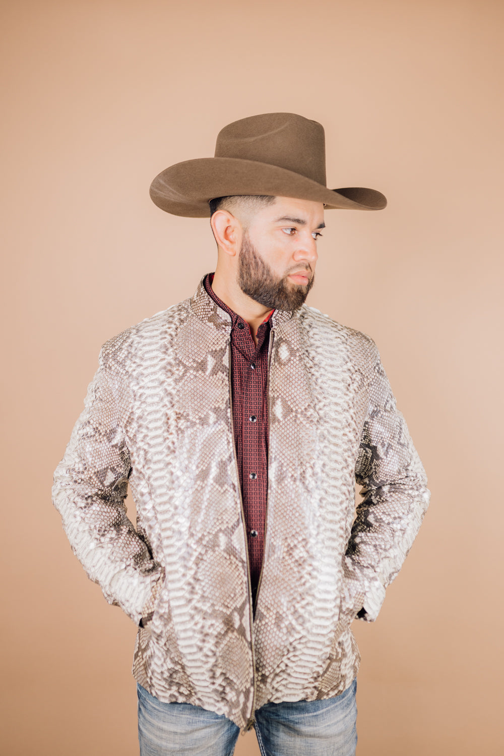 *PRE-ORDER* Men's Full Python Genuine Leather Jacket