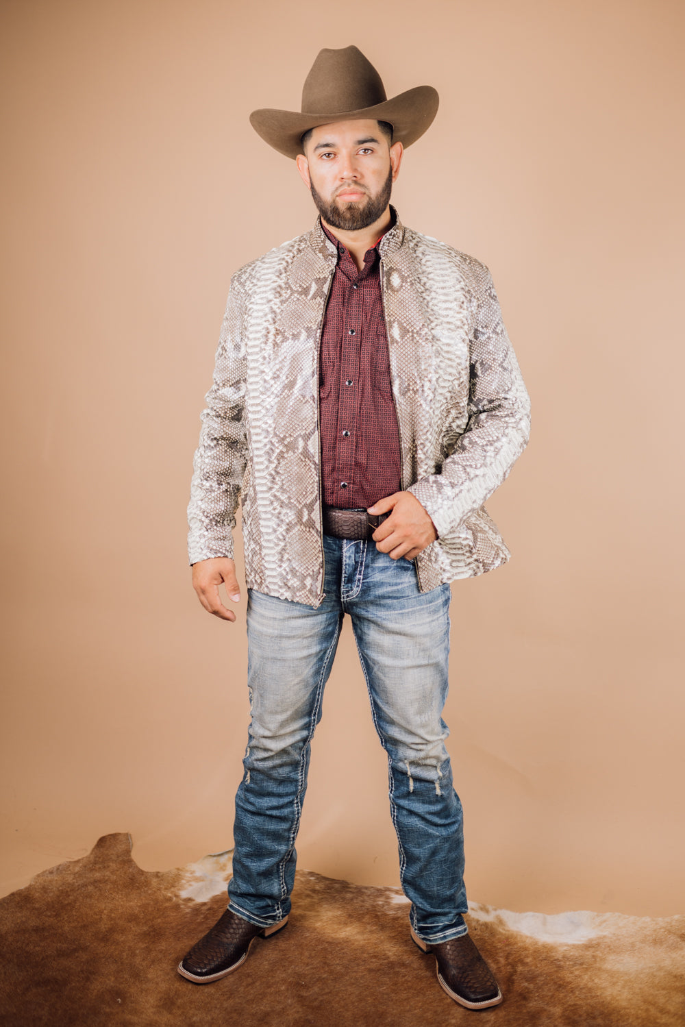 *PRE-ORDER* Men's Full Python Genuine Leather Jacket