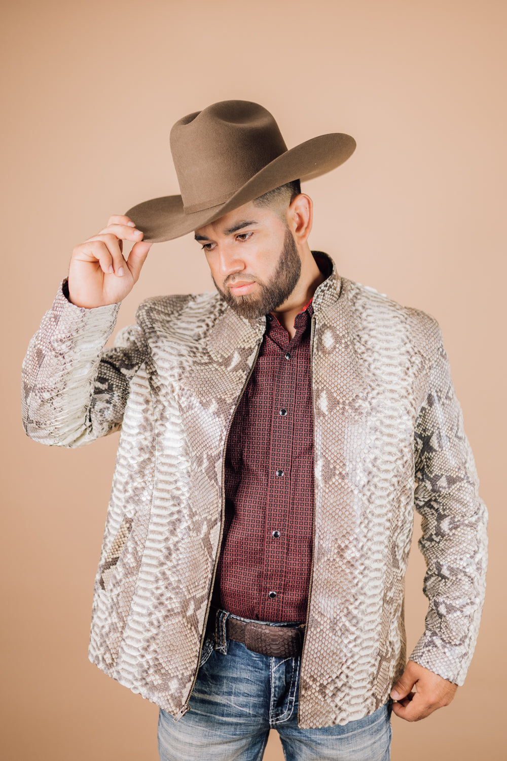 *PRE-ORDER* Men's Full Python Genuine Leather Jacket