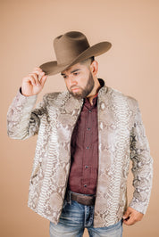 *PRE-ORDER* Men's Full Python Genuine Leather Jacket