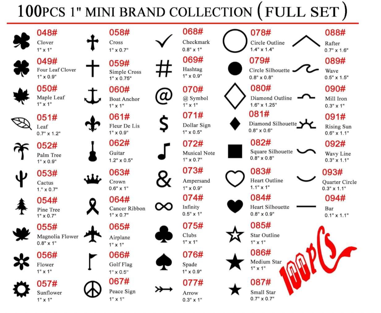 Branding design code chart